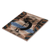 Kokopelli Southwest Desert Mosaic 6" Tegeltje (Zijkant)