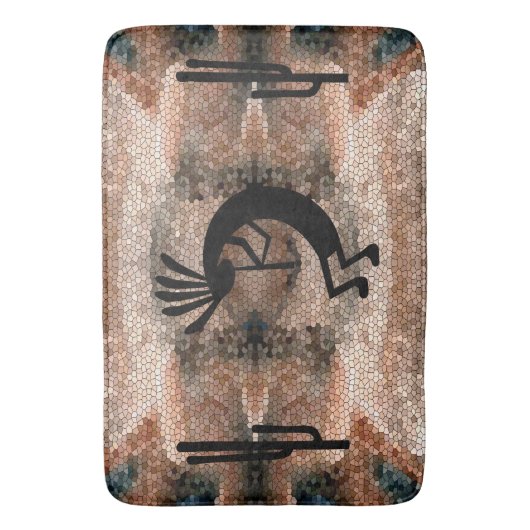 Kokopelli Southwest Desert Mosaic Badmat (Voorkant Verticaal)