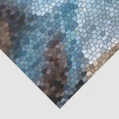 Kokopelli Southwest Desert Mosaic Blauwgroen ontko Tissuepapier (Detail)