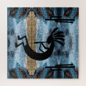 Kokopelli Southwest Desert Mosaic Blue 20 x 20 inc Legpuzzel (Horizontaal)