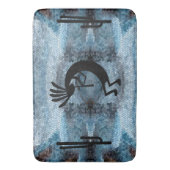 Kokopelli Southwest Desert Mosaic Blue Badmat (Voorkant Verticaal)