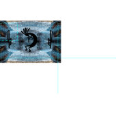 Kokopelli Southwest Desert Mosaic Blue DIY Stof (Delen)