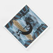 Kokopelli Southwest Desert Mosaic Blue Servet (Hoek)