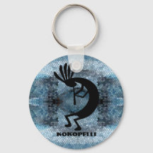 Kokopelli Southwest Desert Mosaic Blue