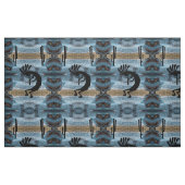 Kokopelli Southwest Desert Mosaic Blue Stof (Fat Quarter)