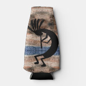 Kokopelli Southwest Desert Mosaic Brown Flesjeskoeler (Voorkant)