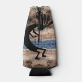 Kokopelli Southwest Desert Mosaic Brown Flesjeskoeler (Achterkant)