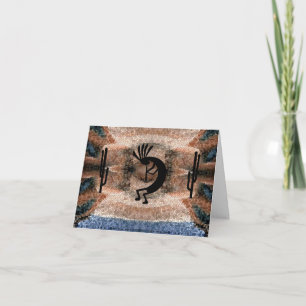 Kokopelli Southwest Desert Mosaic Greeting Kaart