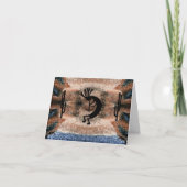 Kokopelli Southwest Desert Mosaic Greeting Kaart (Voorkant)