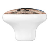 Kokopelli Southwest Desert Mosaic Keramische Knop (Zijkant)