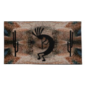Kokopelli Southwest Desert Mosaic King Set Kussensloop (Achterkant-Links)