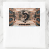 Kokopelli Southwest Desert Mosaic Rechthoekige Sticker (Tas)