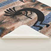 Kokopelli Southwest Desert Mosaic Small Sherpa Deken (3/4)