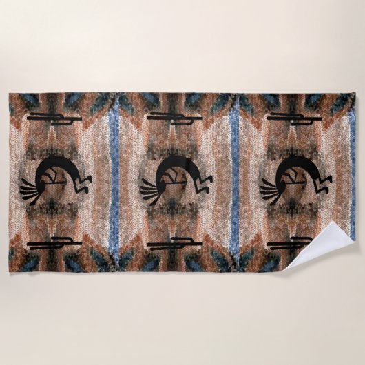 Kokopelli Southwest Desert Mosaic Strandlaken (Voorkant)