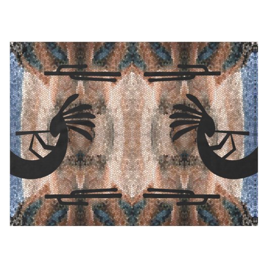Kokopelli Southwest Desert Mosaic Tafelkleed (Voorkant (Horizontaal))