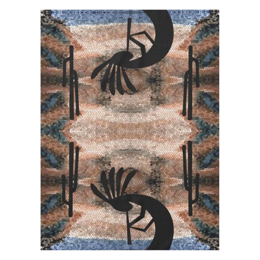 Kokopelli Southwest Desert Mosaic Tafelkleed (Voorkant)
