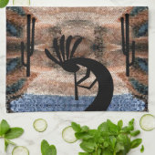 Kokopelli Southwest Desert Mosaic Theedoek (Gevouwen)