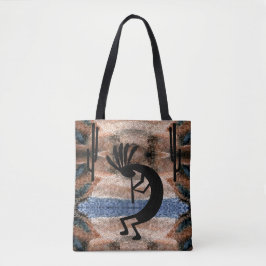 Kokopelli Southwest Desert Mosaic Tote Bag