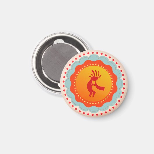 Kokopelli Southwest geïnspireerd Magneet (Voorkant / Achterkant)