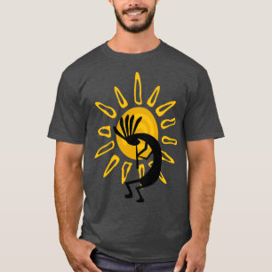 Kokopelli Southwest Gold Sun T-shirt