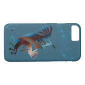 Kokopelli Southwest Music Blauwgroen Case-Mate iPhone Case (Achterkant (Horizontaal))