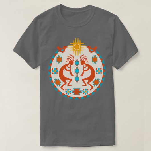 Kokopelli Southwest Native American T-shirt (Design voorkant)