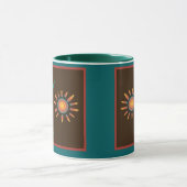 Kokopelli Southwest Turquoise Brown Coffee Mugs Mok (Midden)