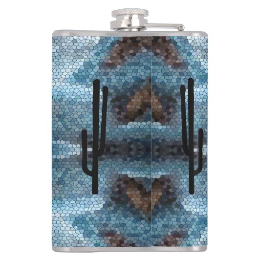 Kokopelli Southwest-woestijn 2 Heupfles (Achterkant)