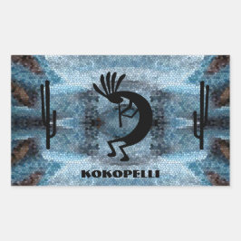 Kokopelli Southwest-woestijn 2 Rechthoekige Sticker
