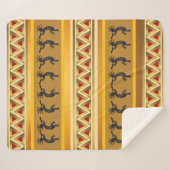 Kokopelli Southwestern Blanket Sherpa Deken (Voorkant (horizontaal))