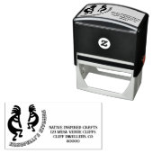 Kokopelli Southwestern Custom Business Address Zelfinktende Stempel (In situ)