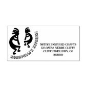 Kokopelli Southwestern Custom Business Address Zelfinktende Stempel (Design)