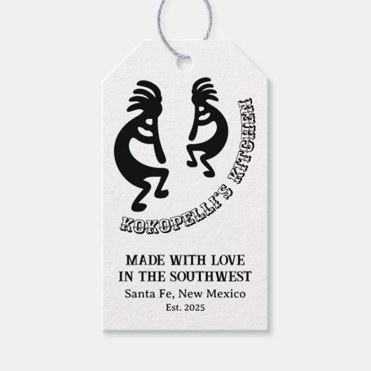 Kokopelli Southwestern Custom Small Business Cadeaulabel (Voorkant)
