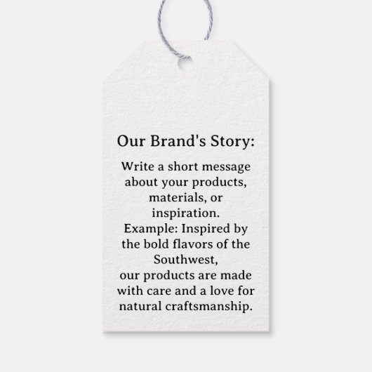 Kokopelli Southwestern Custom Small Business Cadeaulabel (Achterkant)