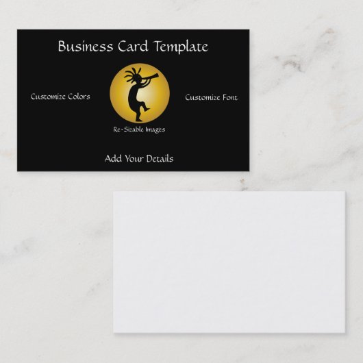 Kokopelli Southwestern Visitekaartje (Voorkant / Achterkant)