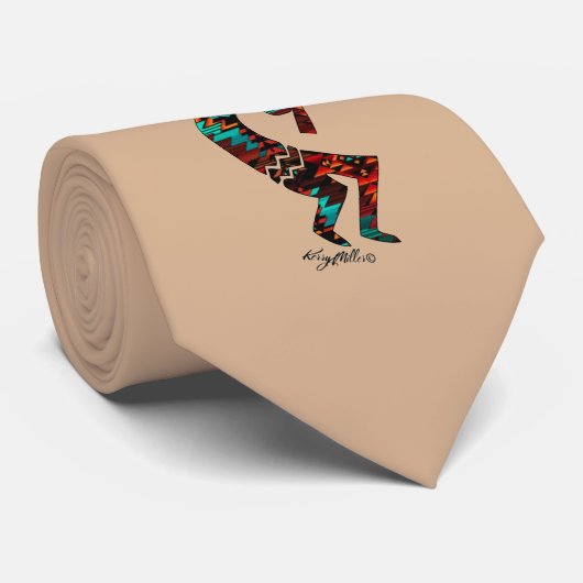 Kokopelli speelt de flank stropdas (Opgerold)