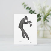 Kokopelli Speelt de kunst van de Blues Briefkaart (Staand voorkant)