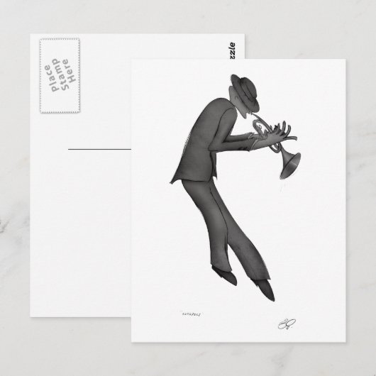 Kokopelli Speelt de kunst van de Blues Briefkaart (Voorkant / Achterkant)