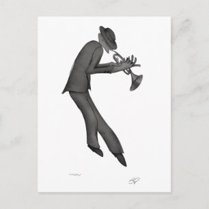 Kokopelli Speelt de kunst van de Blues Briefkaart