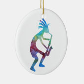 Kokopelli speelt de Sax Keramisch Ornament (Rechts)