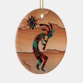 KOKOPELLI SPEELT DE VLUCHT UIT KERAMISCH ORNAMENT (Rechts)