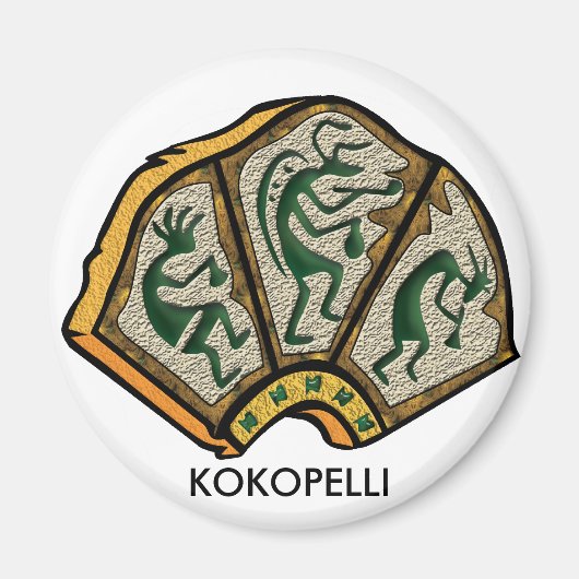 Kokopelli Stone Magneet (Voorkant)
