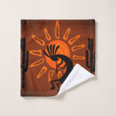 Kokopelli Sun Bronzed Sunset Bad Handdoek (Wasdoekje)