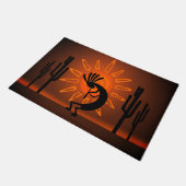 Kokopelli Sun Bronzed Sunset Desert Deurmat (Schuin)