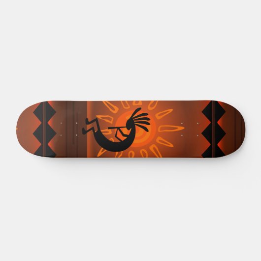 Kokopelli Sun Bronzed Sunset Desert Persoonlijk Skateboard (Horizontaal)