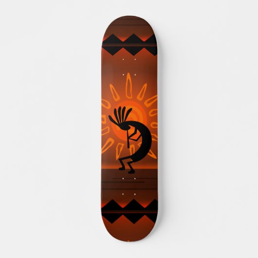 Kokopelli Sun Bronzed Sunset Desert Persoonlijk Skateboard (Voorkant)