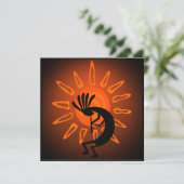 Kokopelli Sun Bronzed Sunset Flat Kaart (Staand voorkant)