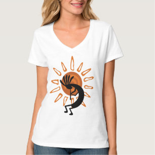 Kokopelli Sun-dames in bruine hemden T-shirt