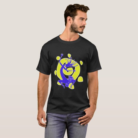 Kokopelli Sun Drummer T-shirt (Voorkant volledig)