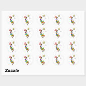 Kokopelli Sun en Birds Ronde Sticker (Vel)